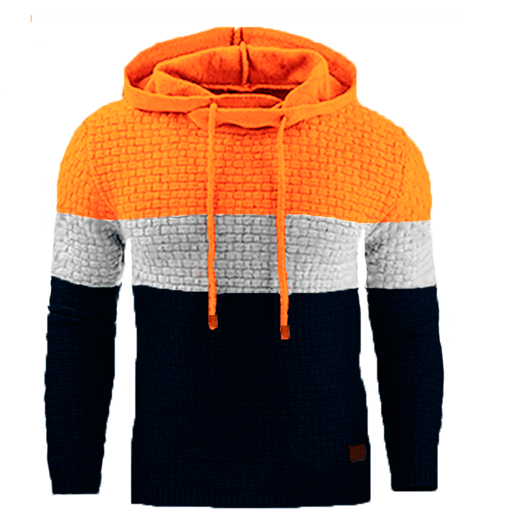 Callum Bracewell | Colour-Block Jacquard Knit Hoodie