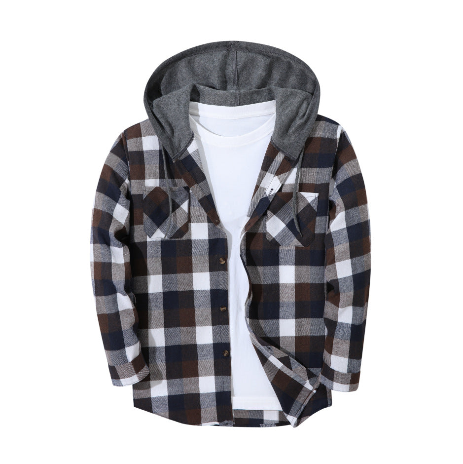 Rhys Calloway | Plaid Flannel Hooded Mens Jacket