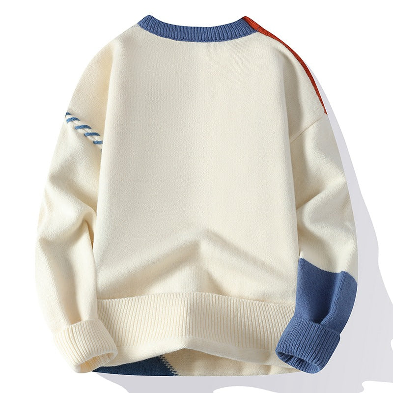 Frederick Lawson | Patchwork Cable-Knit Crew Neck Sweater