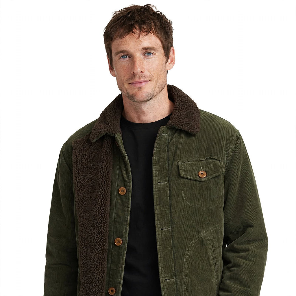 Edmund Carrow | Sherpa-Lined Corduroy Mens Jacket