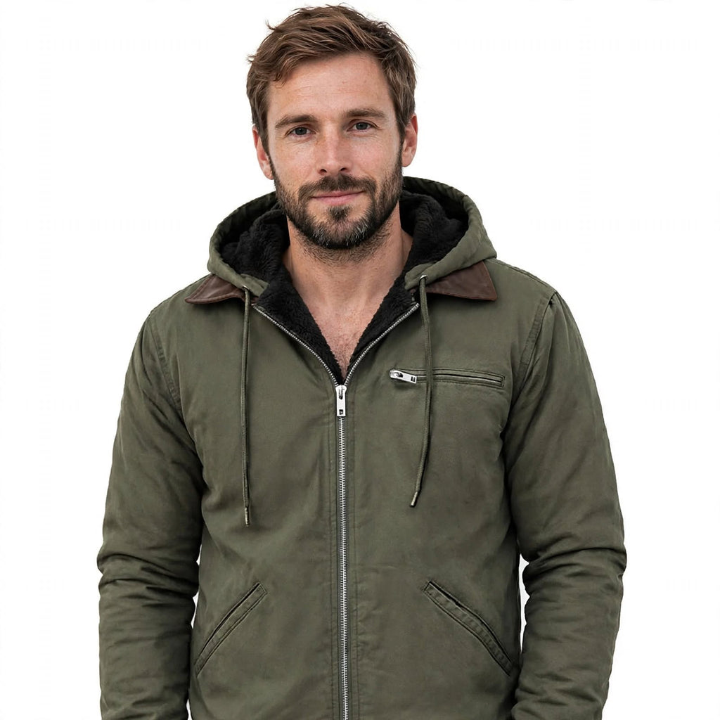 Desmond Harwood | Hooded Canvas Jacket With Fleece Lining