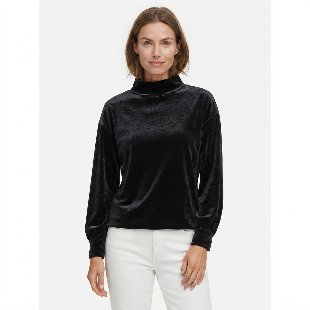 Genevieve Thackeray | Velvet High Neck Blouse for Women