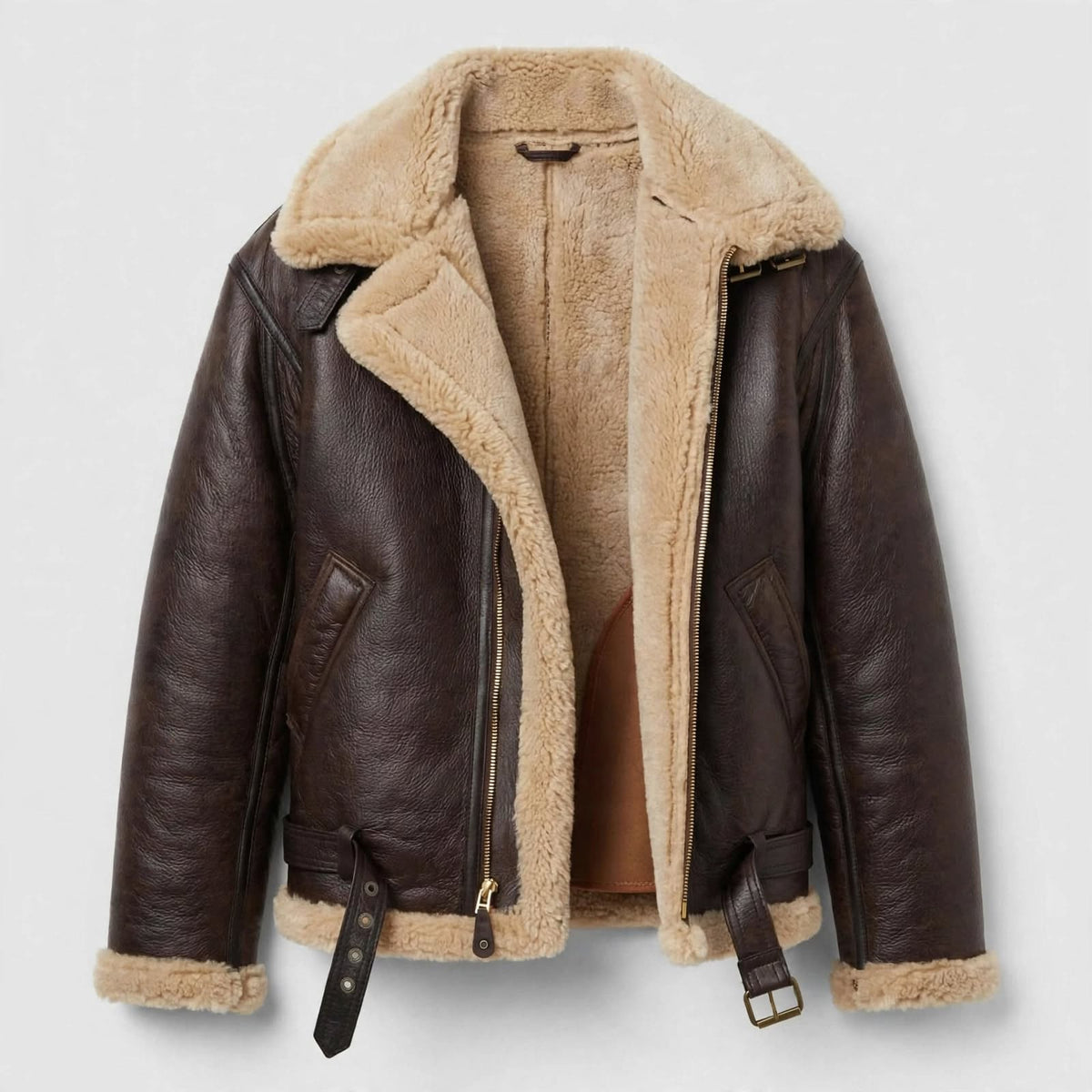Ellis Kingsley | Shearling Mens Jacket With Aviator Collar
