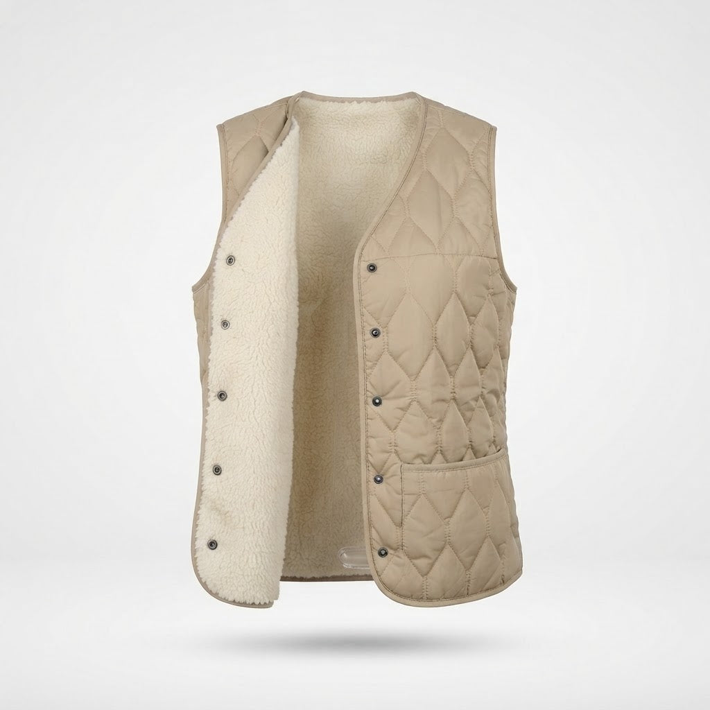 Georgia Thornton | Quilted Padded Gilet with Plush Lining