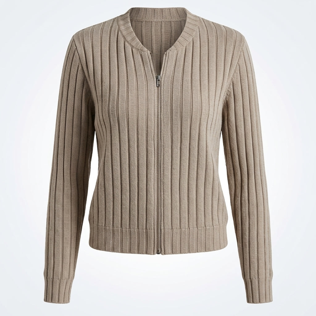 Georgina Blythe | Ribbed Zip-Up Cardigan