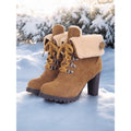 Freya Robinson | Fur-Trimmed Lace-Up Winter Boots