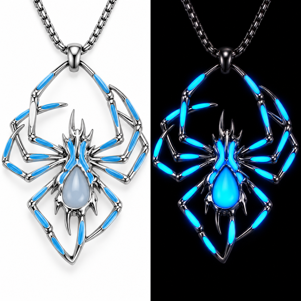 Clementine Sedley | Glow-in-the-Dark Spider Pendant Necklace