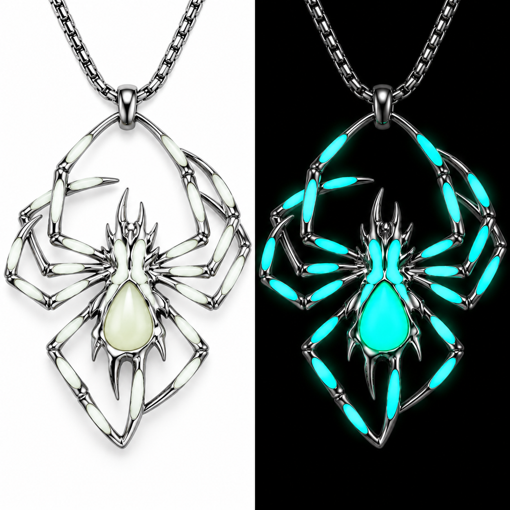Clementine Sedley | Glow-in-the-Dark Spider Pendant Necklace