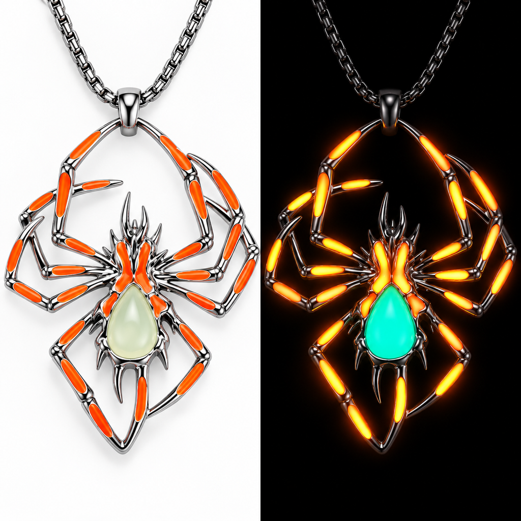 Clementine Sedley | Glow-in-the-Dark Spider Pendant Necklace