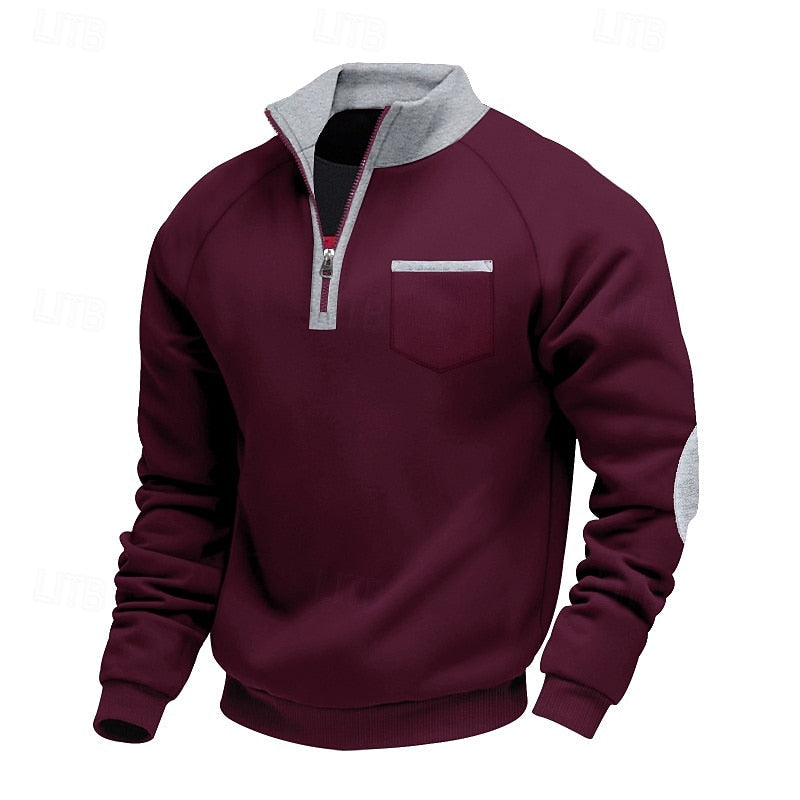 Alfie Sutton | Quarter-Zip Colour Block Pullover