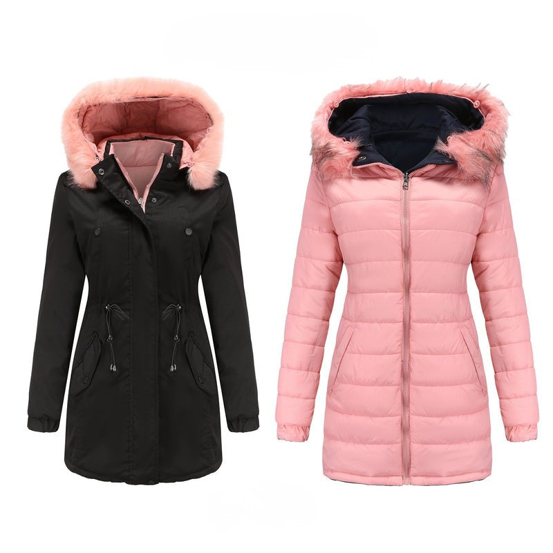Beatrice Langley | Reversible Quilted Parka with Faux Fur Hood