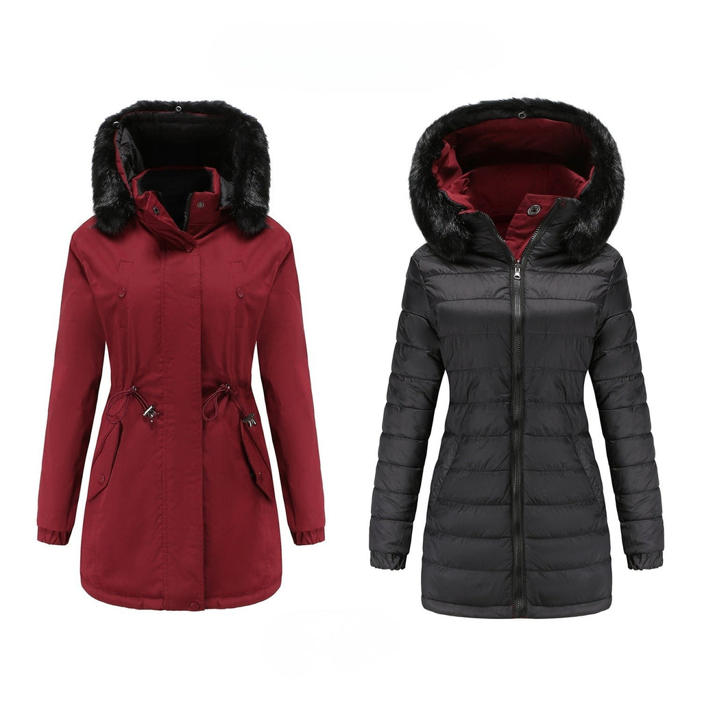 Beatrice Langley | Reversible Quilted Parka with Faux Fur Hood