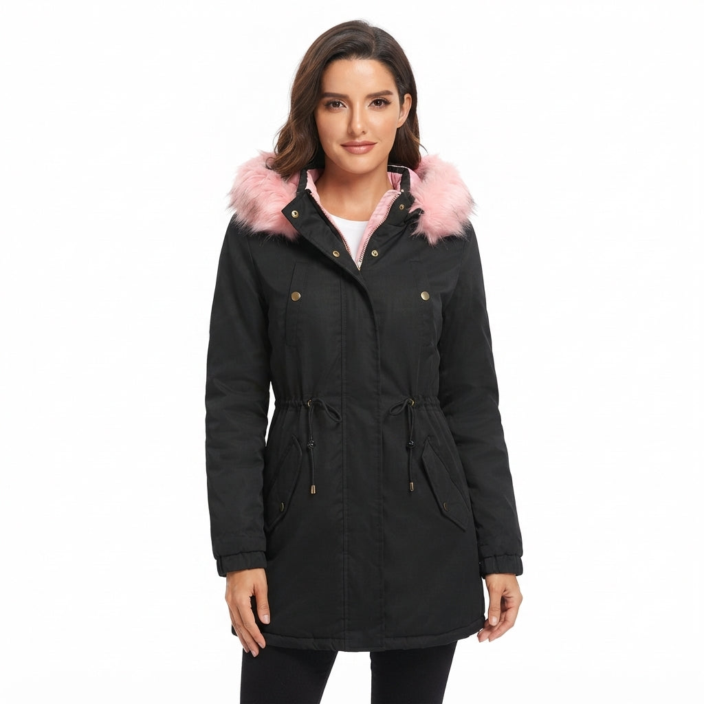 Beatrice Langley | Reversible Quilted Parka with Faux Fur Hood