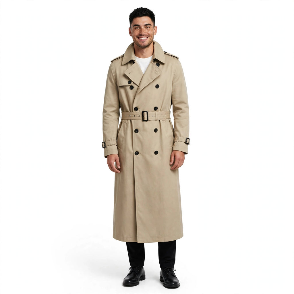Edward Latimer | Double-Breasted Belted Trench Coat