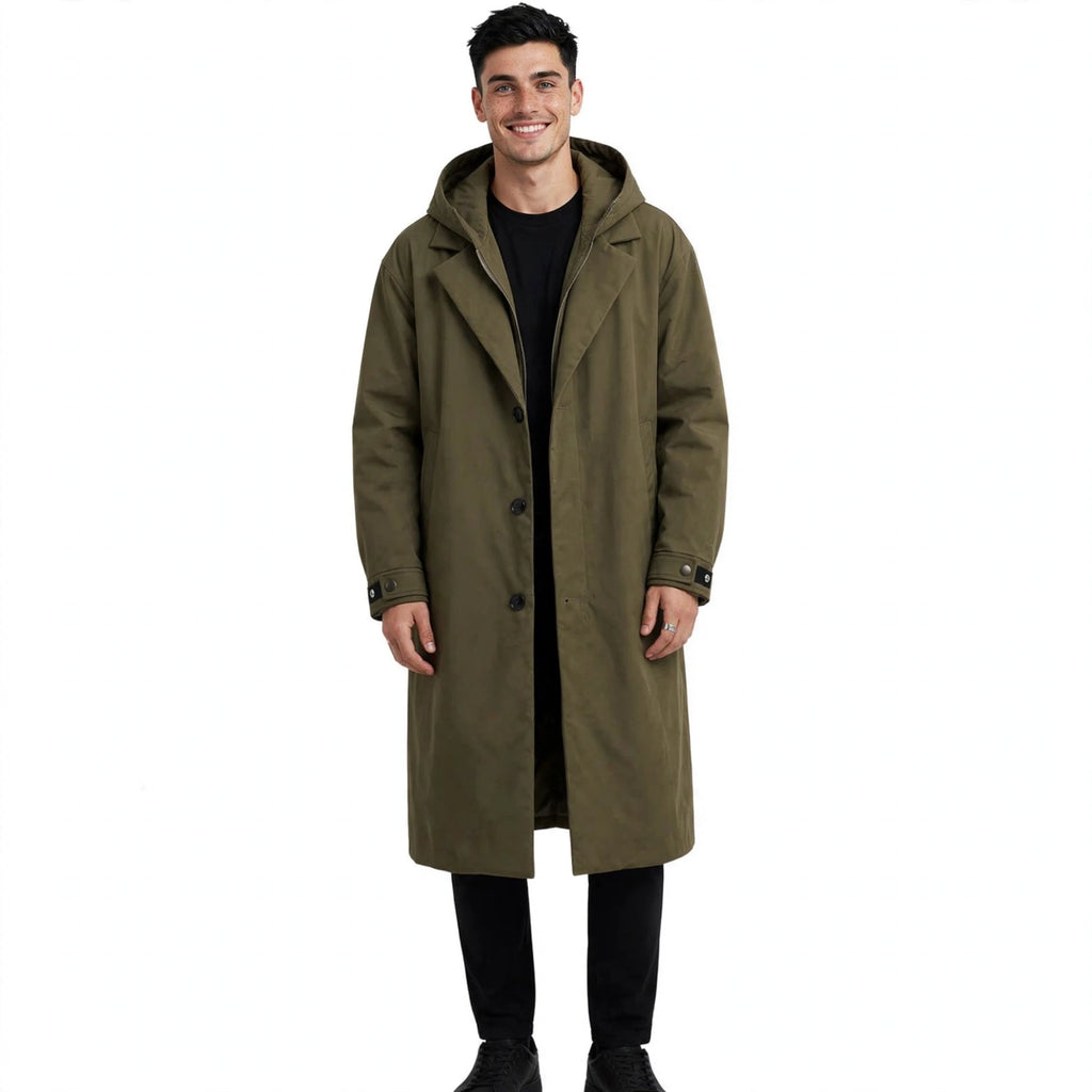 Ellis Fairweather | Waterproof Hooded Trench Coat With Zip Front
