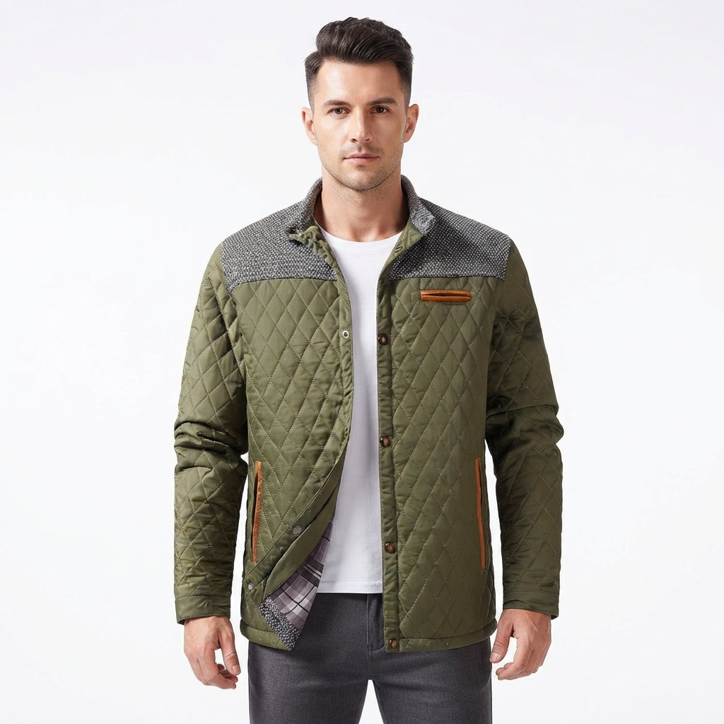 Graham Sutherland | Colour Block Quilted Jacket for Men