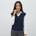 Harriet Baker | Cable Knit V-Neck Sweater Vest