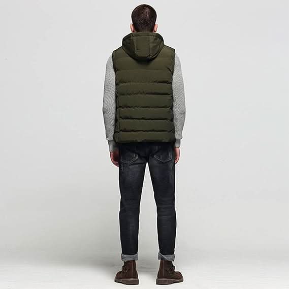 Arthur Davies | Navy Quilted Hooded Gilet For Men