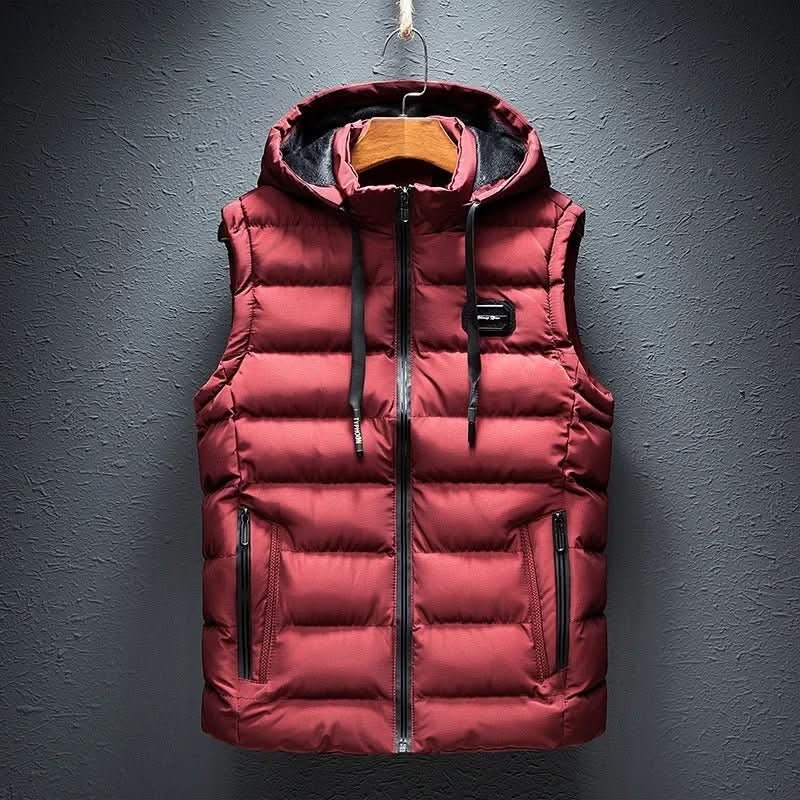 Arthur Davies | Navy Quilted Hooded Gilet For Men