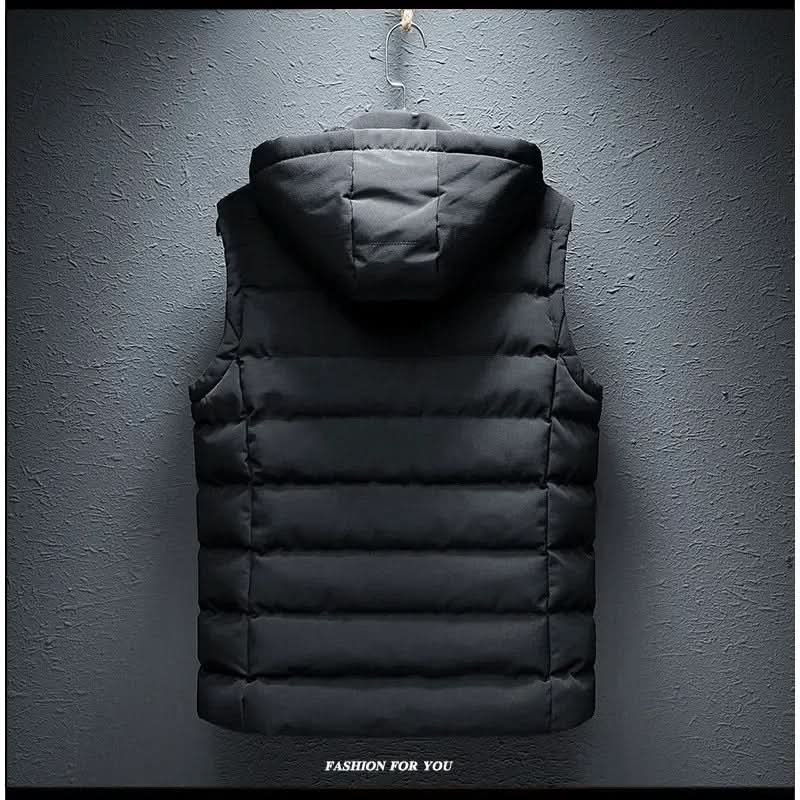Arthur Davies | Navy Quilted Hooded Gilet For Men