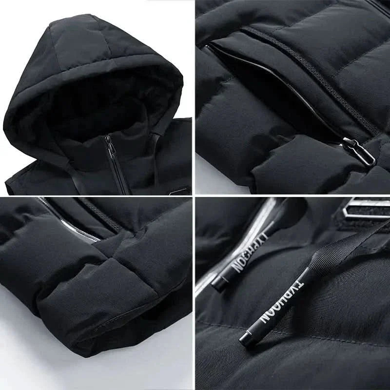 Arthur Davies | Navy Quilted Hooded Gilet For Men