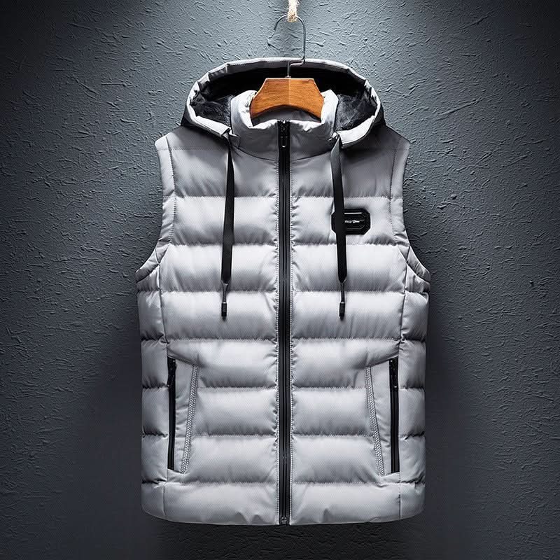 Arthur Davies | Navy Quilted Hooded Gilet For Men
