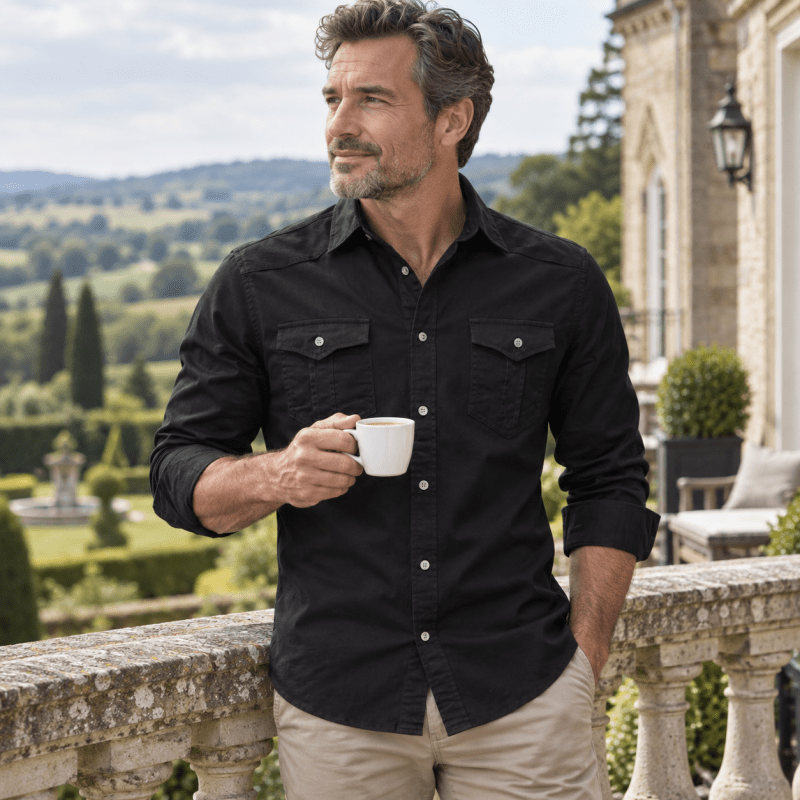Nathaniel Hill | Utility Cotton Shirt With Chest Pockets