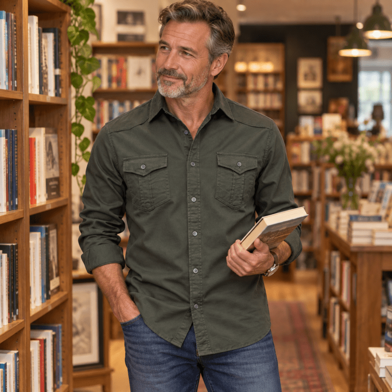Nathaniel Hill | Utility Cotton Shirt With Chest Pockets