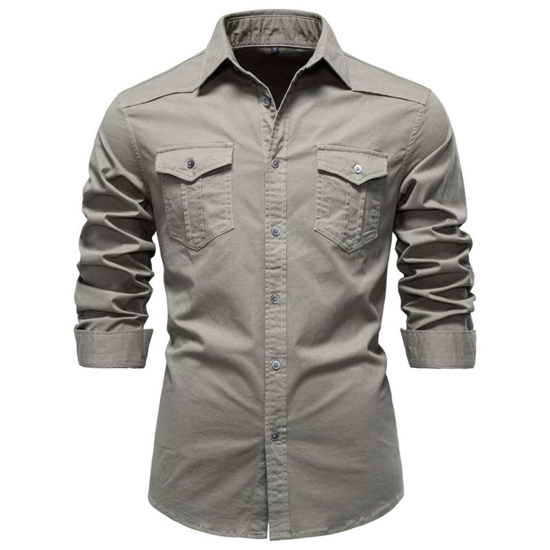 Nathaniel Hill | Utility Cotton Shirt With Chest Pockets