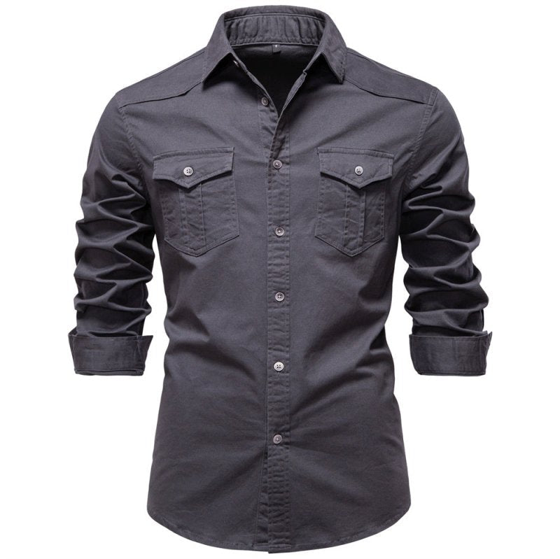 Nathaniel Hill | Utility Cotton Shirt With Chest Pockets