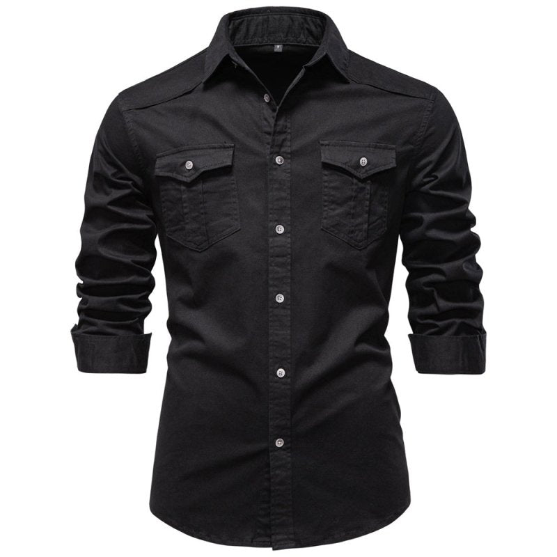 Nathaniel Hill | Utility Cotton Shirt With Chest Pockets