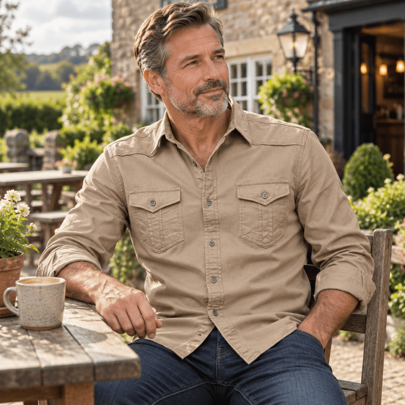 Nathaniel Hill | Utility Cotton Shirt With Chest Pockets