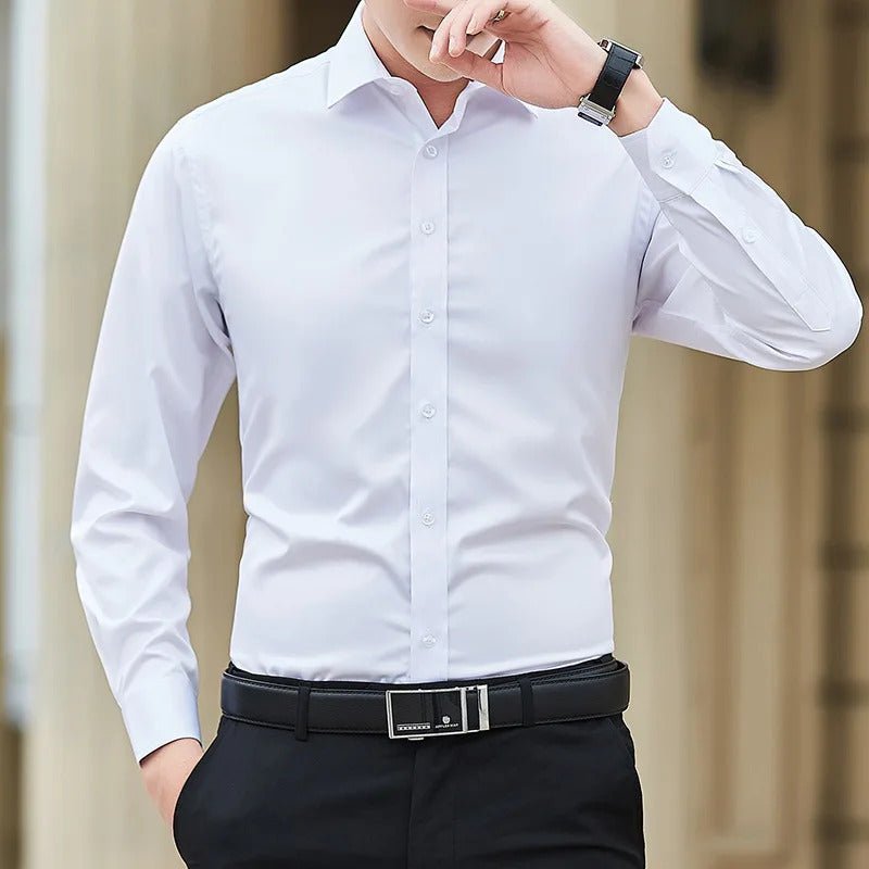 Graham Whitmore | Navy Slim-Fit Long Sleeve Shirt
