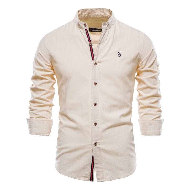 Nathaniel Whitmore | Navy Cotton Shirt With Contrast Placket
