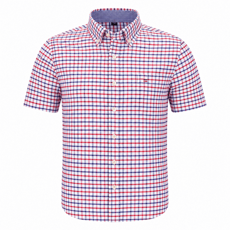 Malcolm Dunbar | Striped Short Sleeve Oxford Shirt