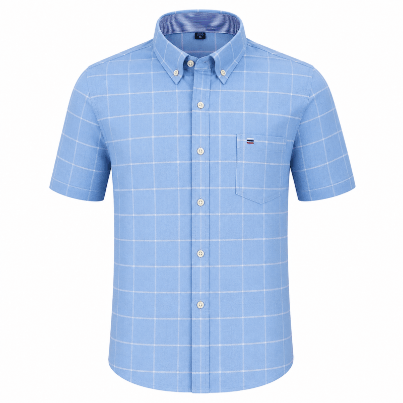Malcolm Dunbar | Striped Short Sleeve Oxford Shirt