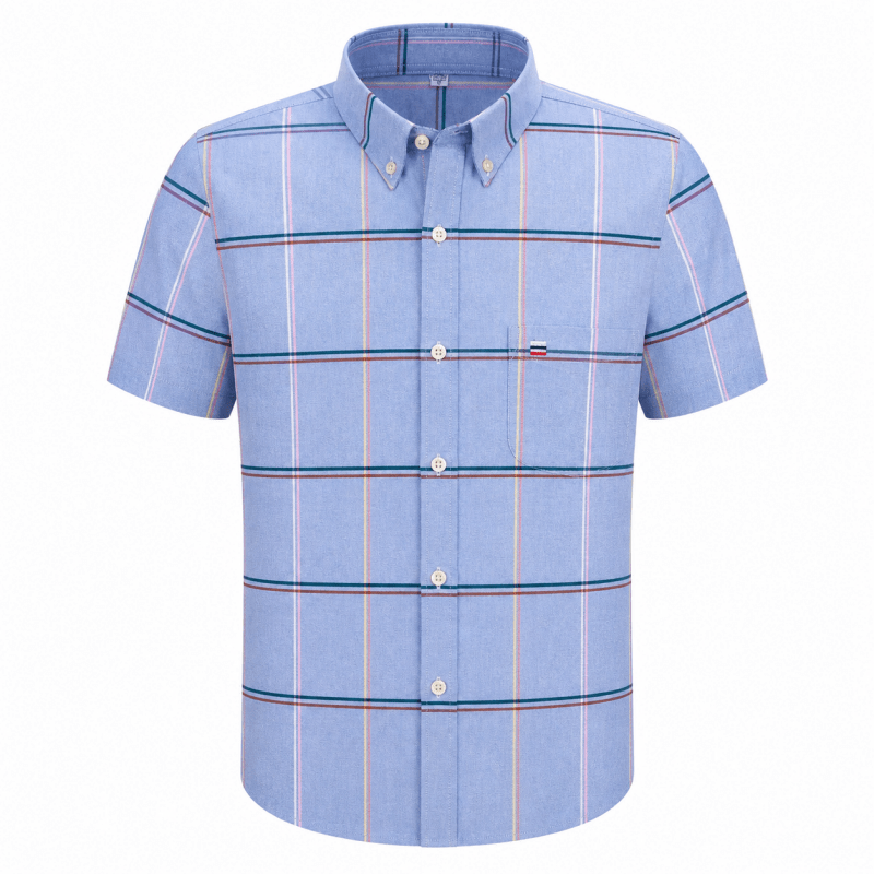 Malcolm Dunbar | Striped Short Sleeve Oxford Shirt