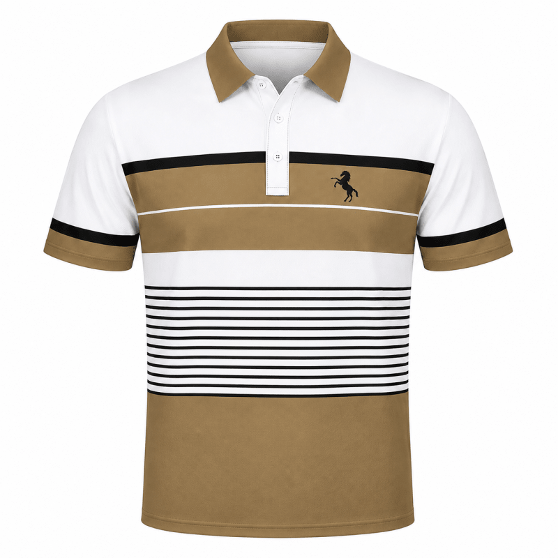 Malcolm Fenner | Striped Polo Shirt For Men