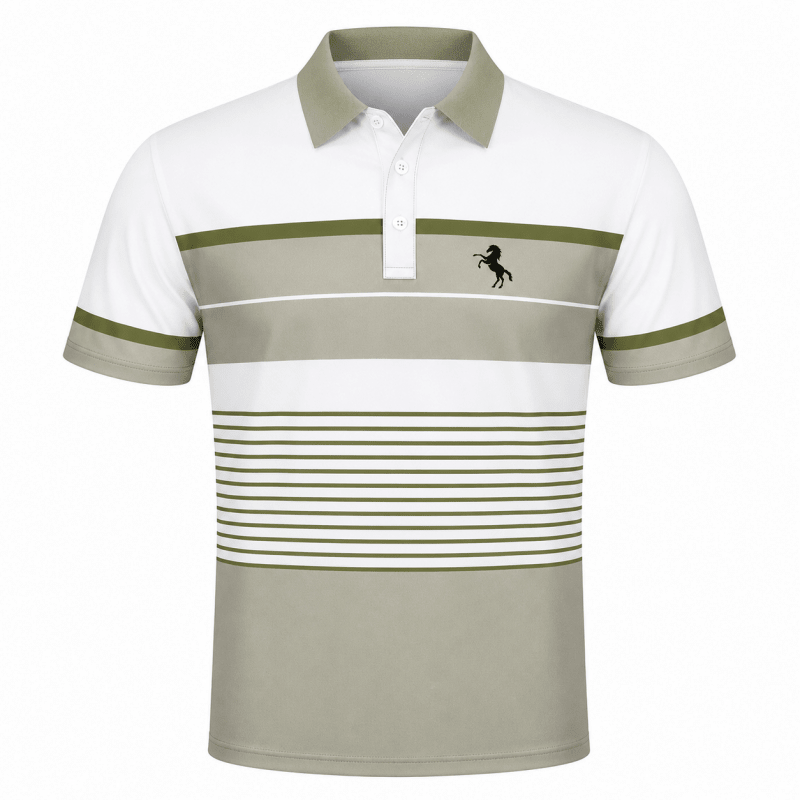 Malcolm Fenner | Striped Polo Shirt For Men