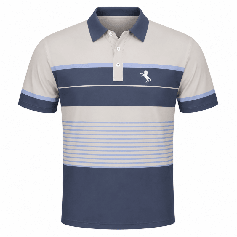 Malcolm Fenner | Striped Polo Shirt For Men