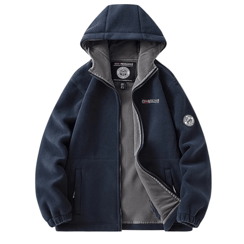Malcolm Davies | Fleece-Lined Hooded Zip Jacket