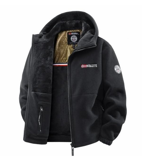 Malcolm Davies | Fleece-Lined Hooded Zip Jacket