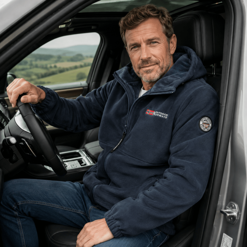 Malcolm Davies | Fleece-Lined Hooded Zip Jacket