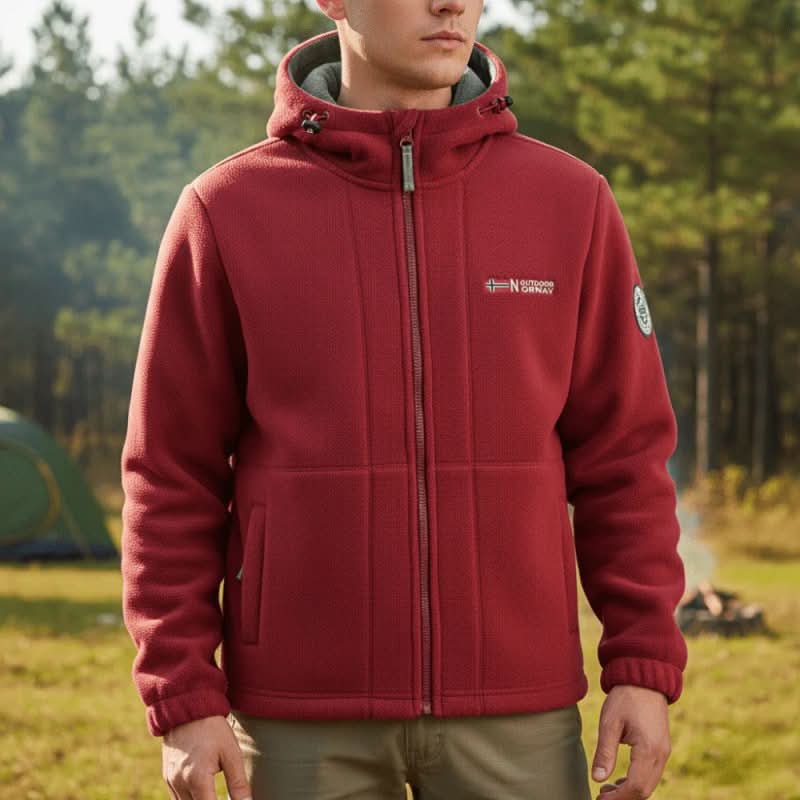 Malcolm Davies | Fleece-Lined Hooded Zip Jacket