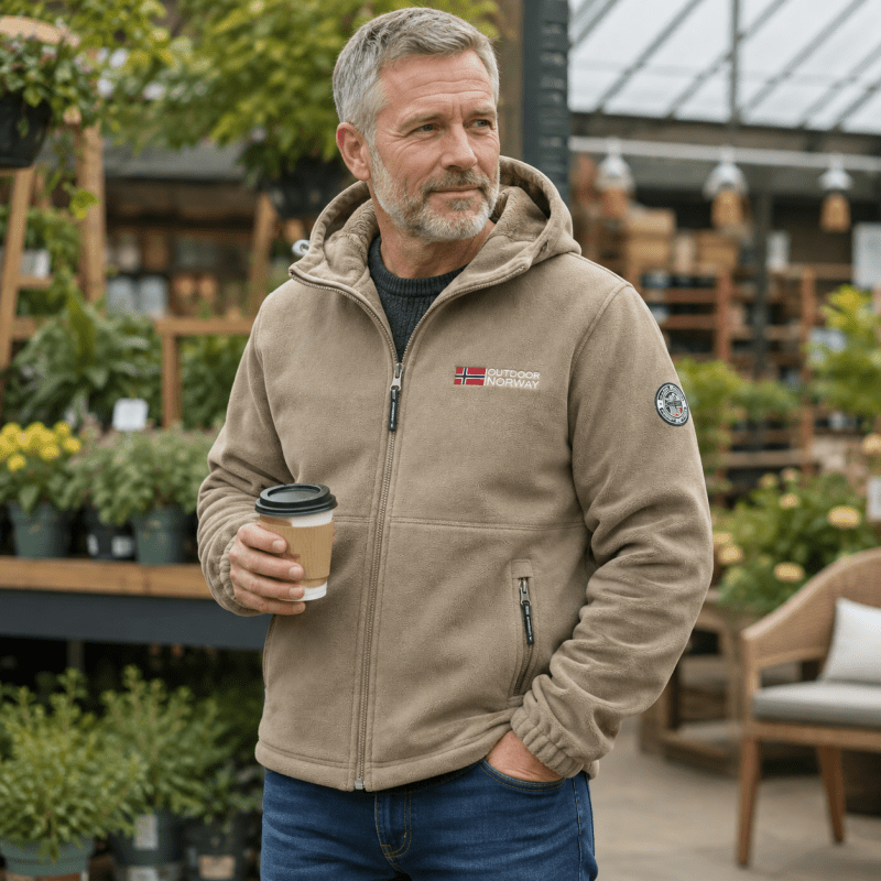 Malcolm Davies | Fleece-Lined Hooded Zip Jacket