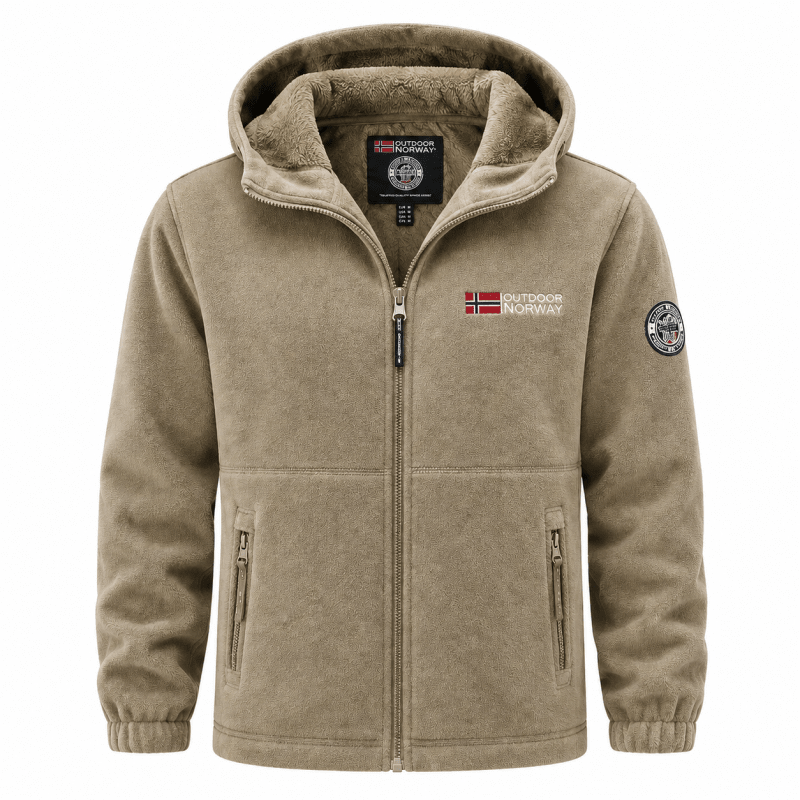 Malcolm Davies | Fleece-Lined Hooded Zip Jacket