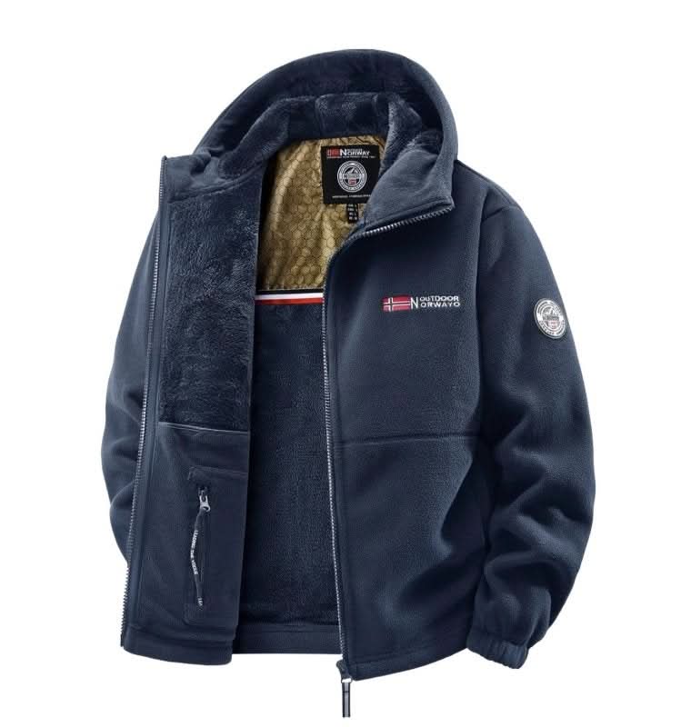 Malcolm Davies | Fleece-Lined Hooded Zip Jacket