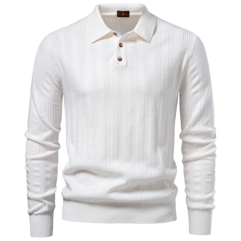 Callum Hartley | Ribbed Knit Sweater With Polo Collar