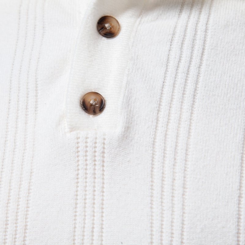 Callum Hartley | Ribbed Knit Sweater With Polo Collar