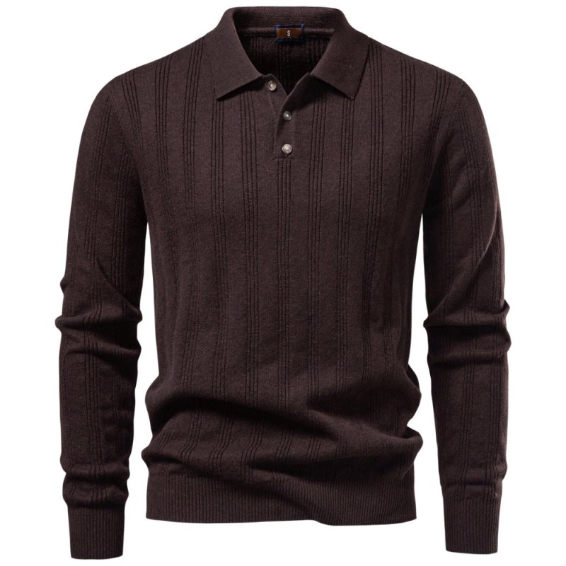 Callum Hartley | Ribbed Knit Sweater With Polo Collar